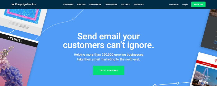 Campaingmonitor top email marketing tools