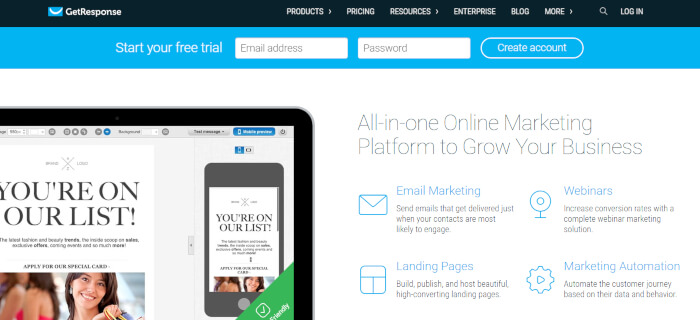 Getresponse top email marketing tools