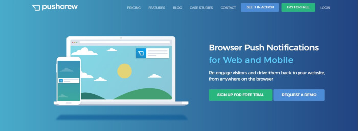 Top website push notification websites push crew